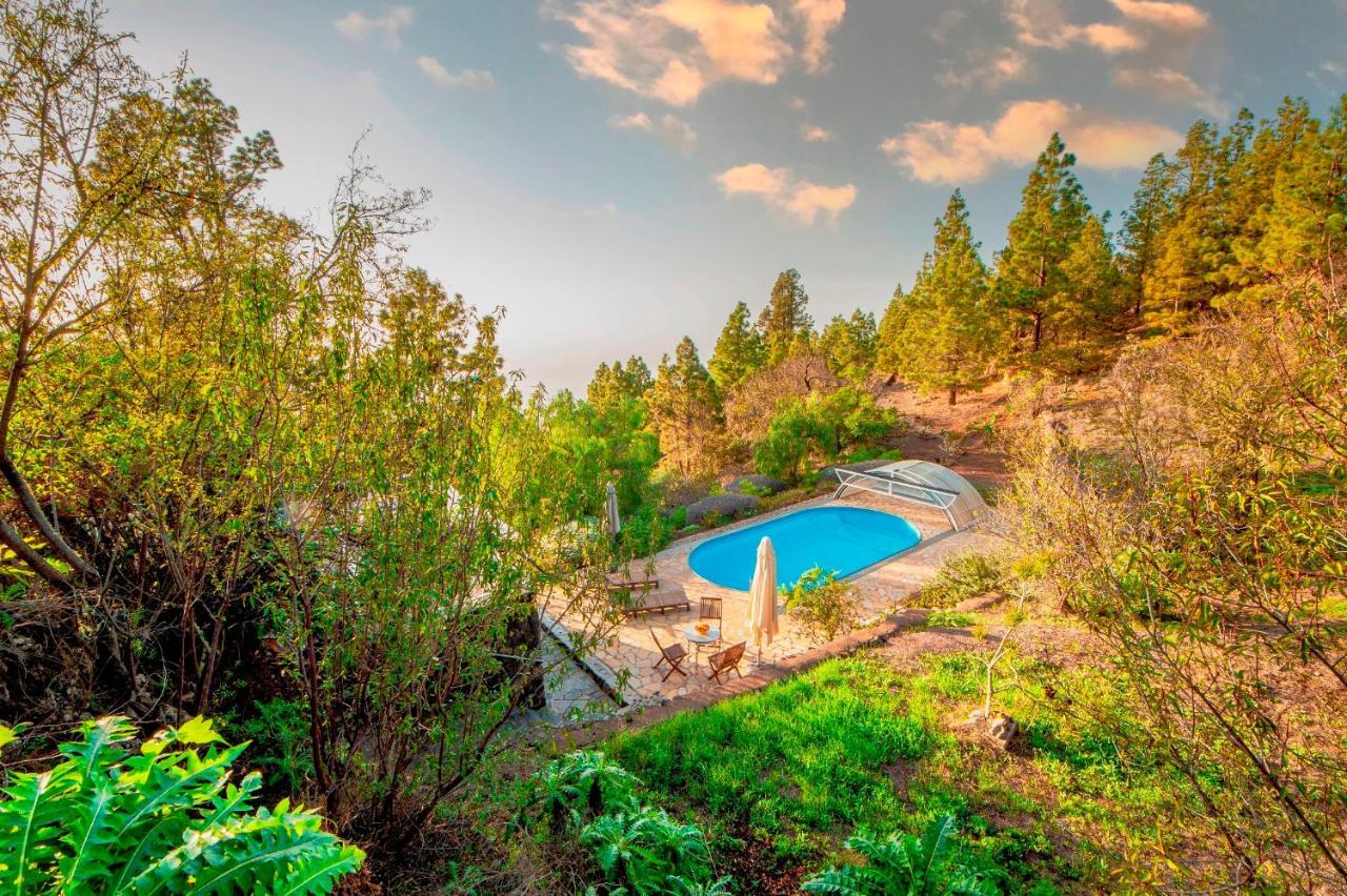 Feriendomizil Finca Tijarafe Mit Beheiztem, Abdeckbarem Pool Zewnętrze zdjęcie